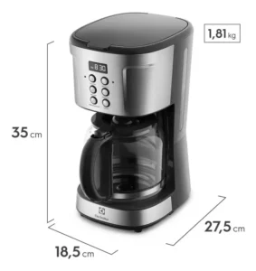 Cafeteira Elétrica Electrolux Digital 38 Xícaras Experience Programável com Timer Cor Inox ECM30 1